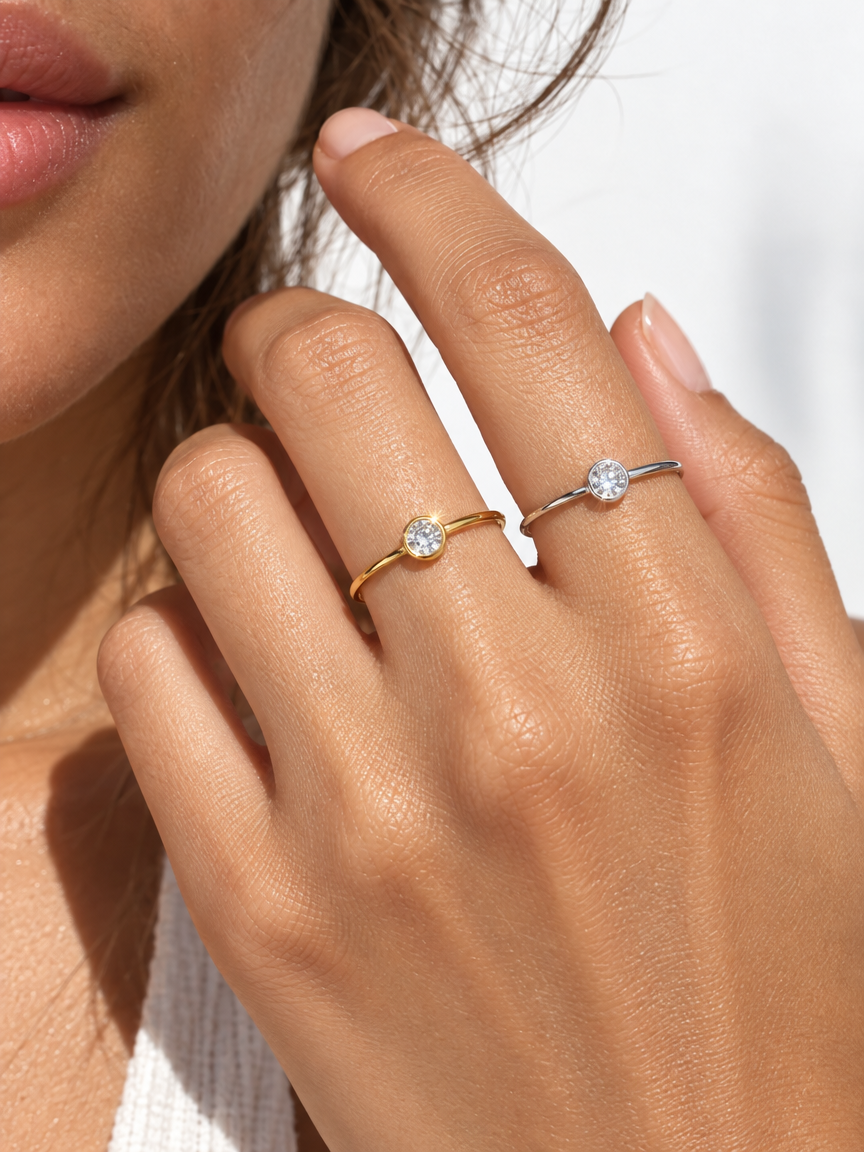 Bezel Solitaire Ring