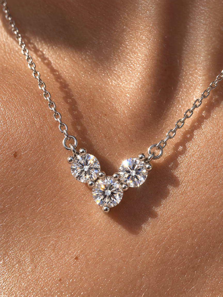 Heart Chevron Necklace