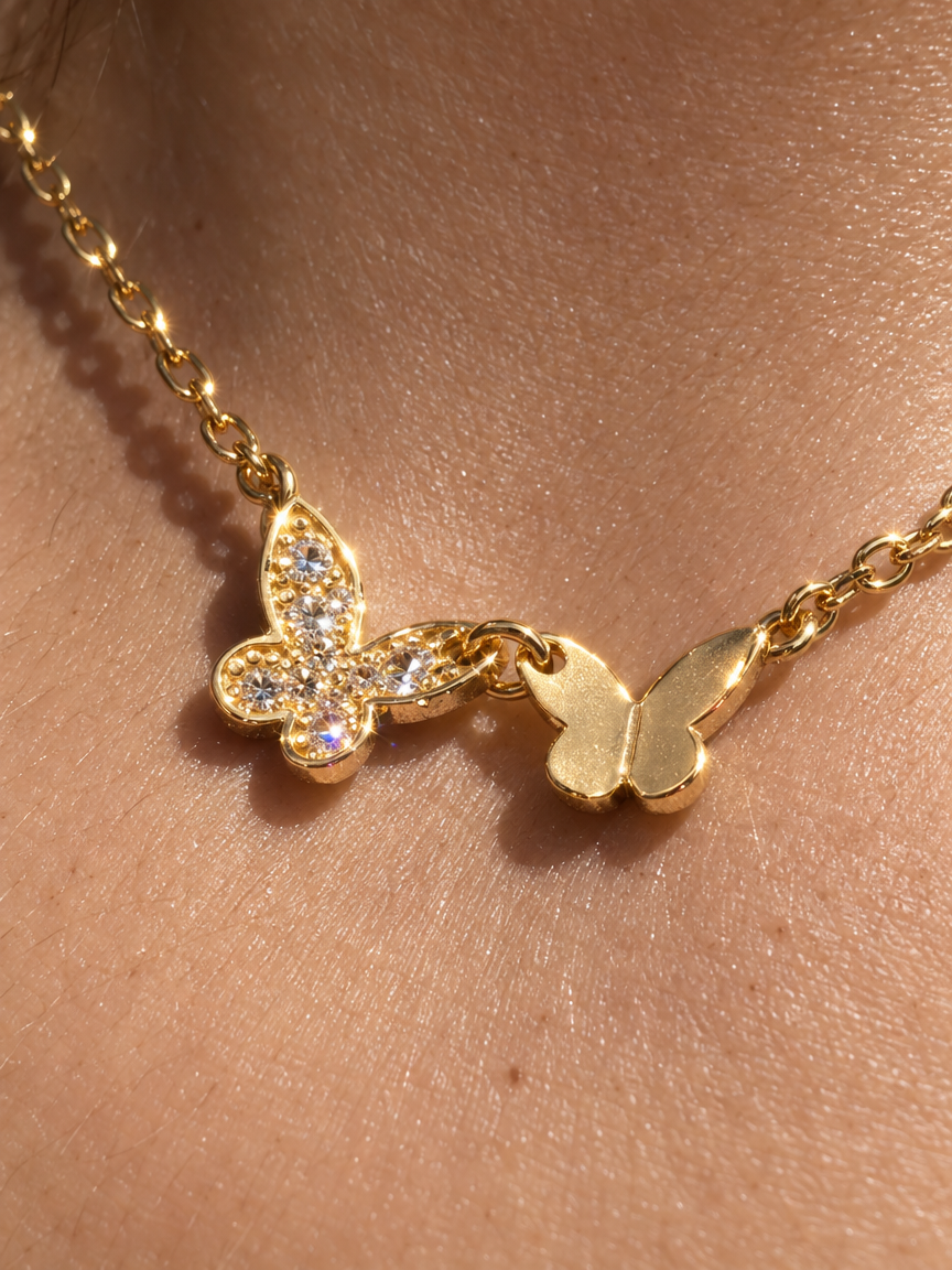 Twin Butterfly Necklace