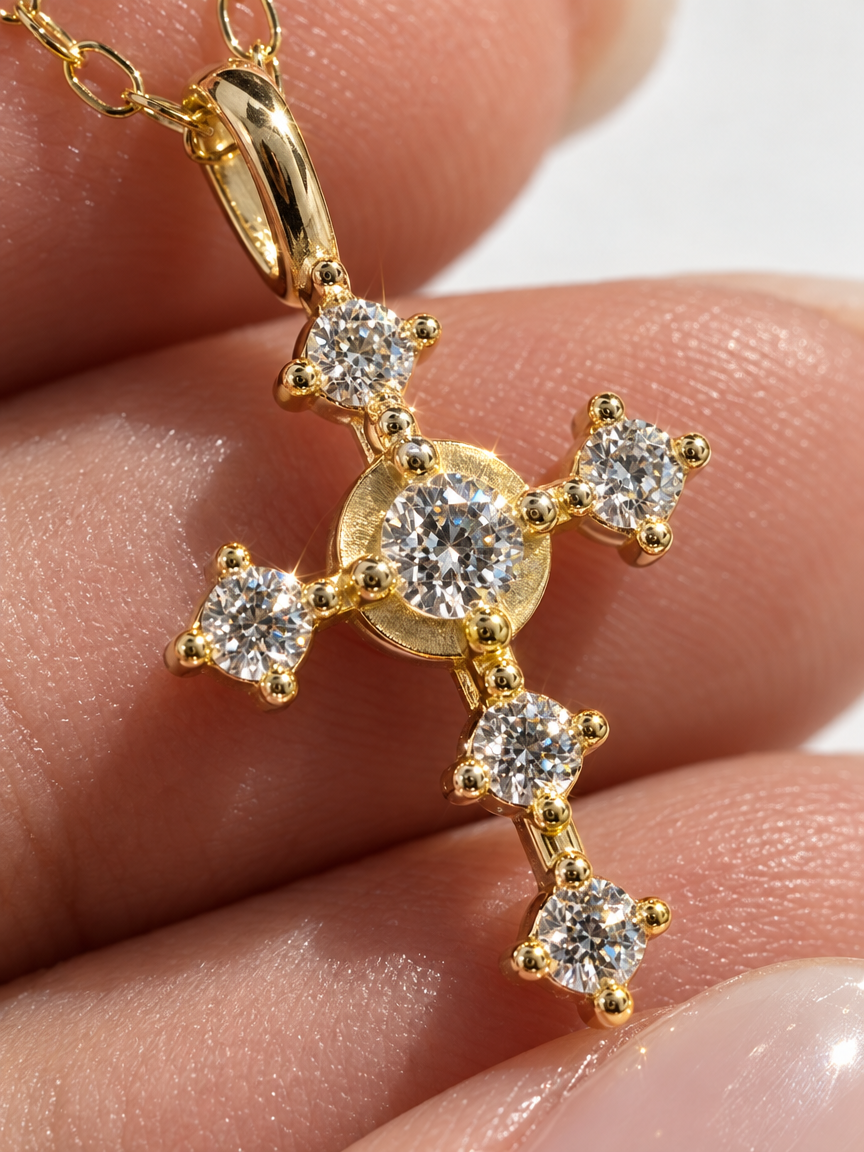Crown Cross Necklace