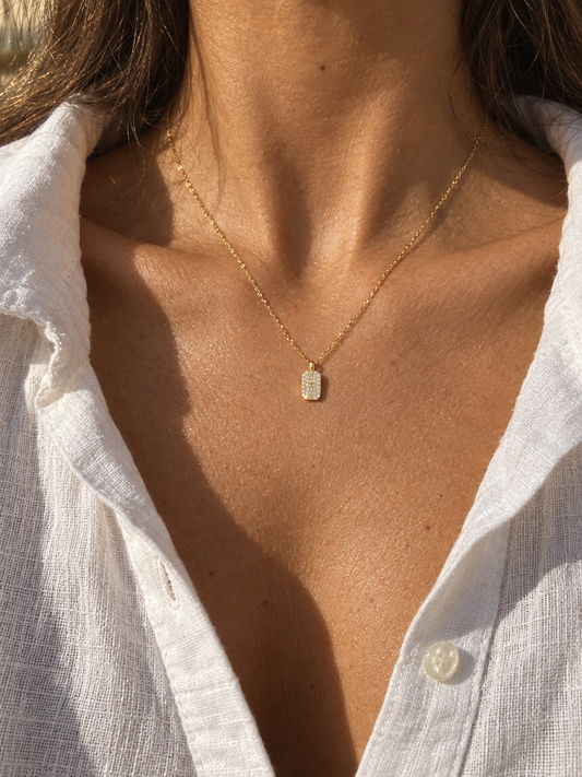 Pavé Tag Necklace