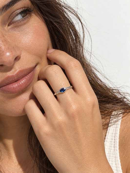 Blue Marquise Ring