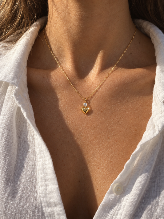 Sparkle Heart Pendant Necklace