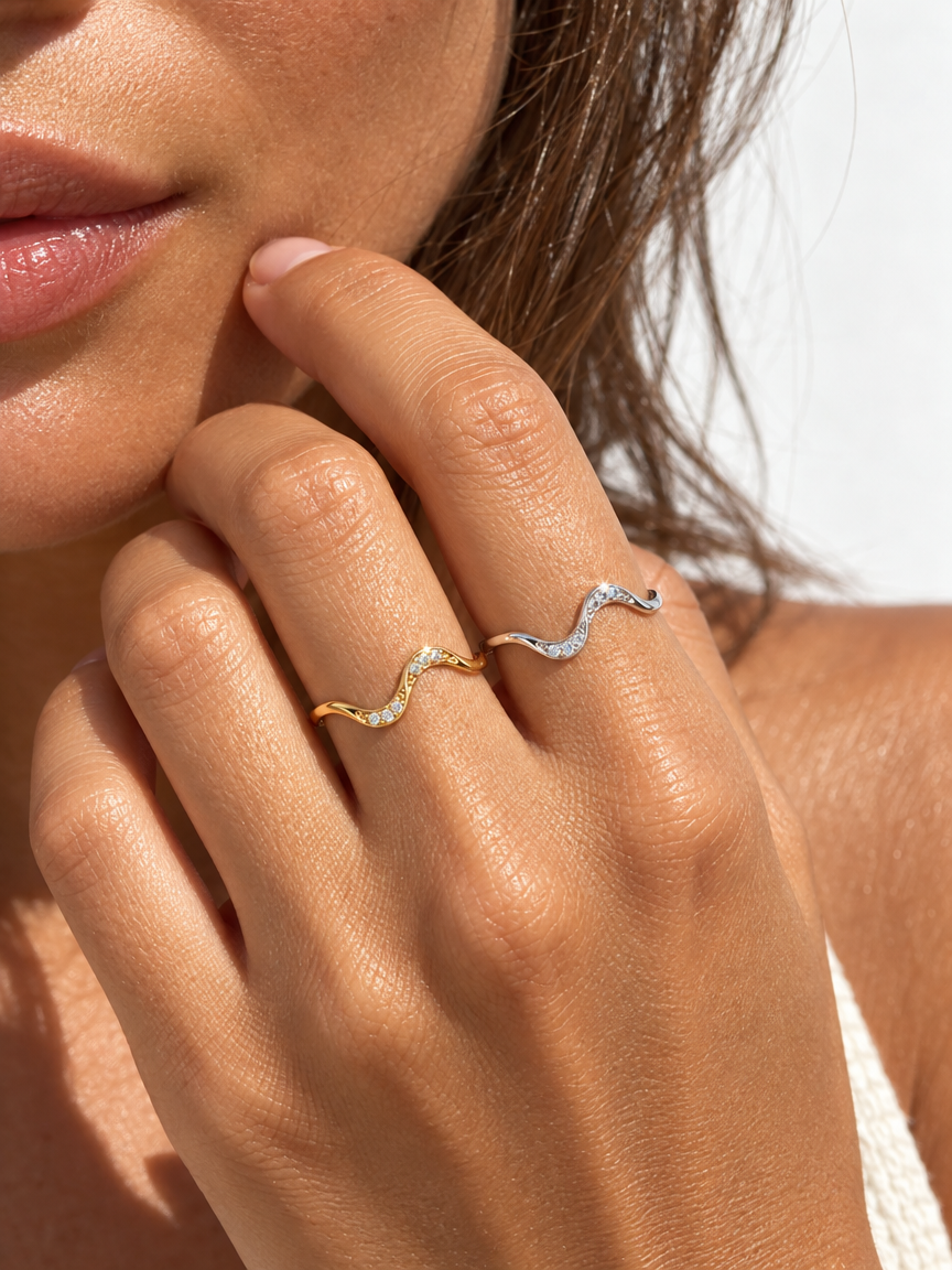 Wave Pavé Ring