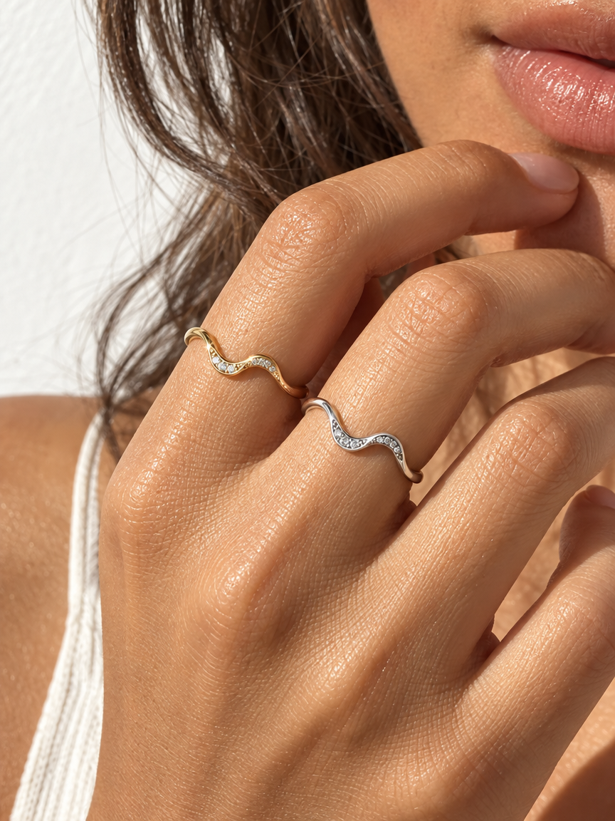 Wave Pavé Ring