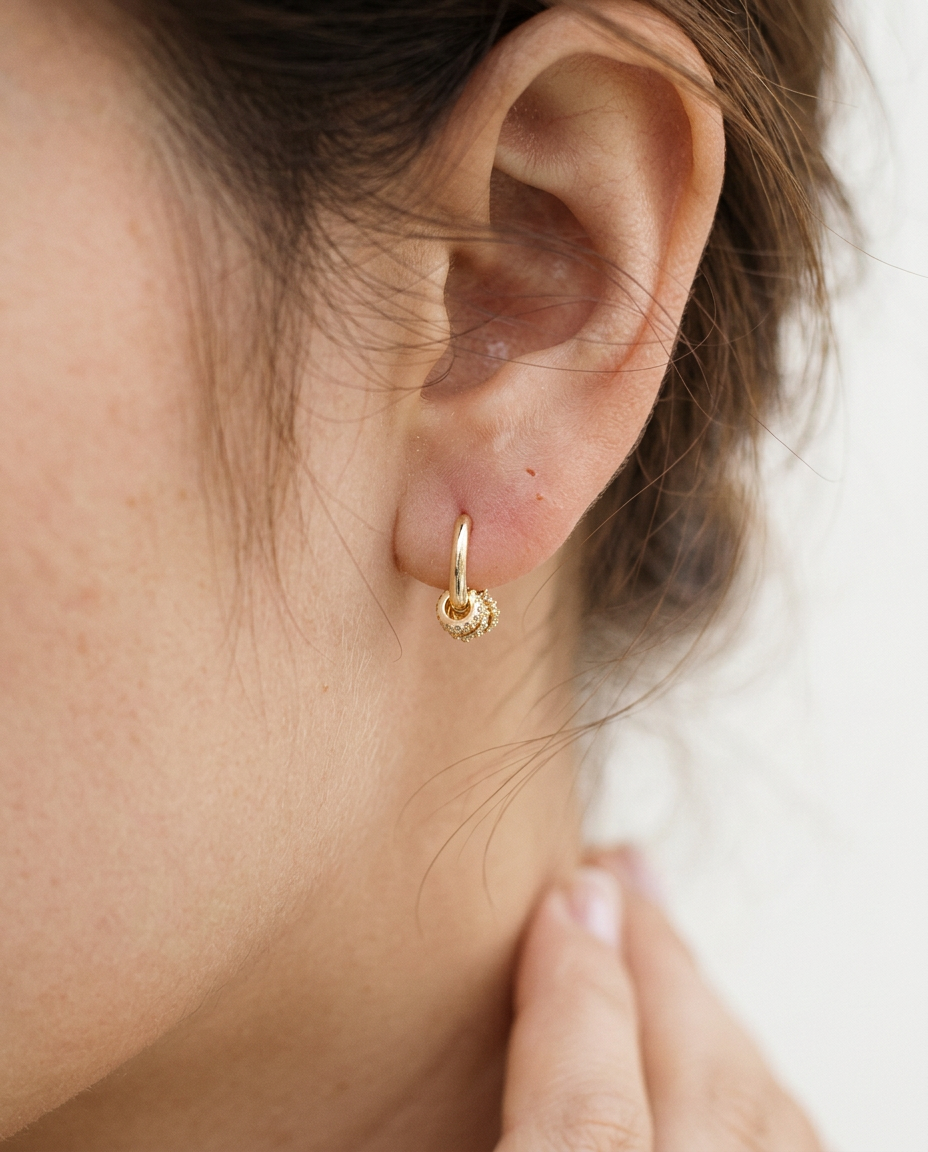Wrapped Pavé Hoops