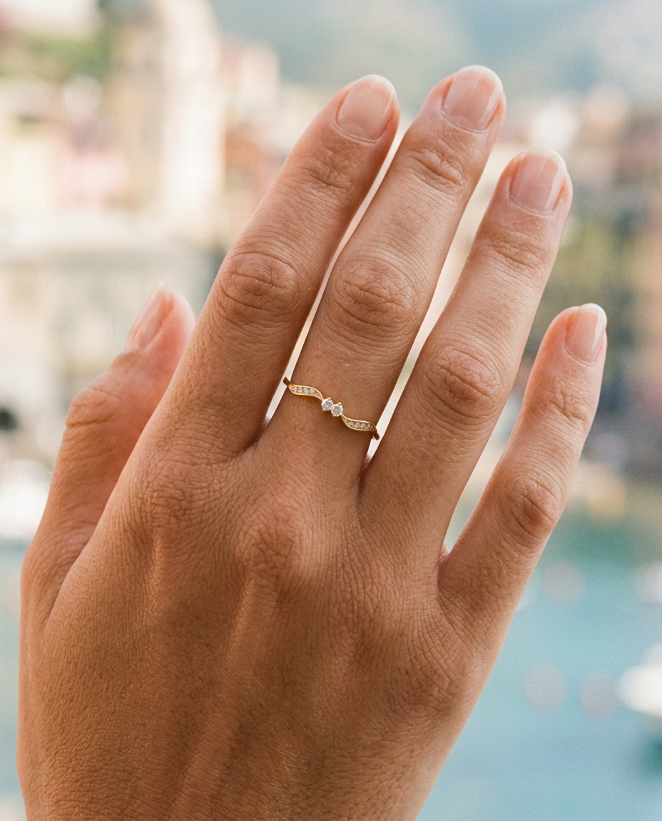 Twin Pavé Ring