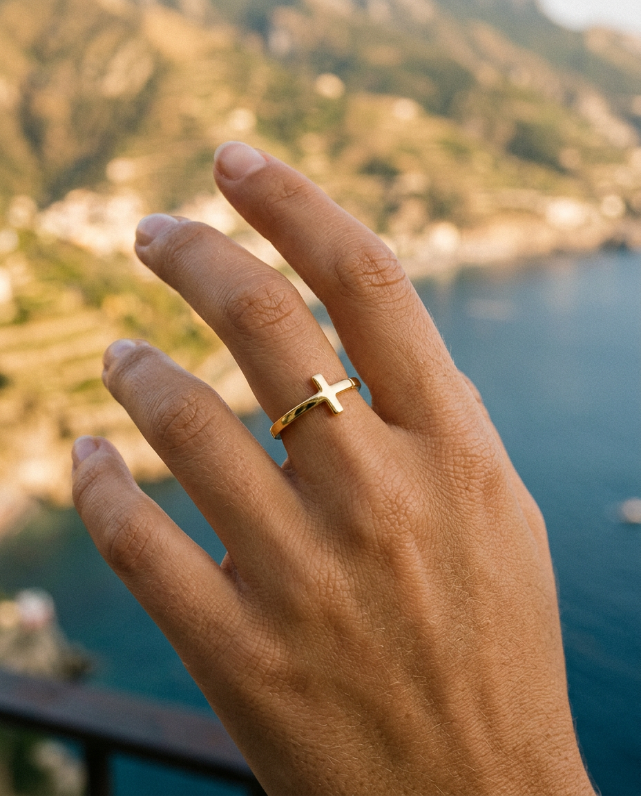 Flat Cross Ring
