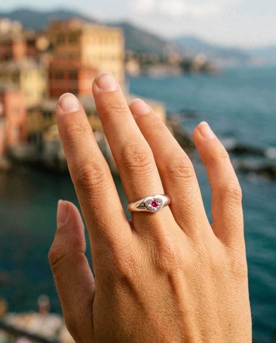 Zircon Signet Ring