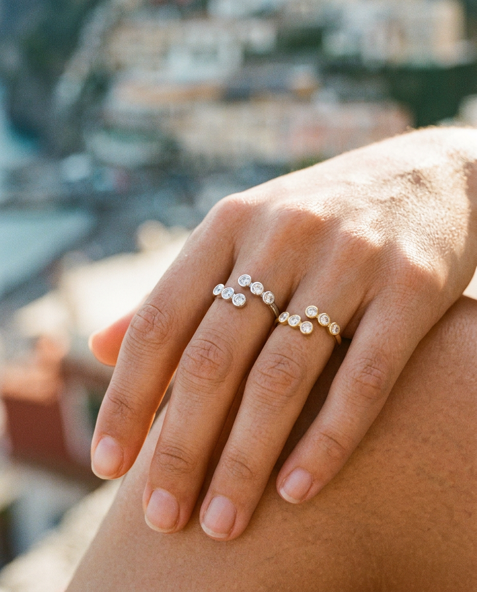 Bubble Bezel Ring