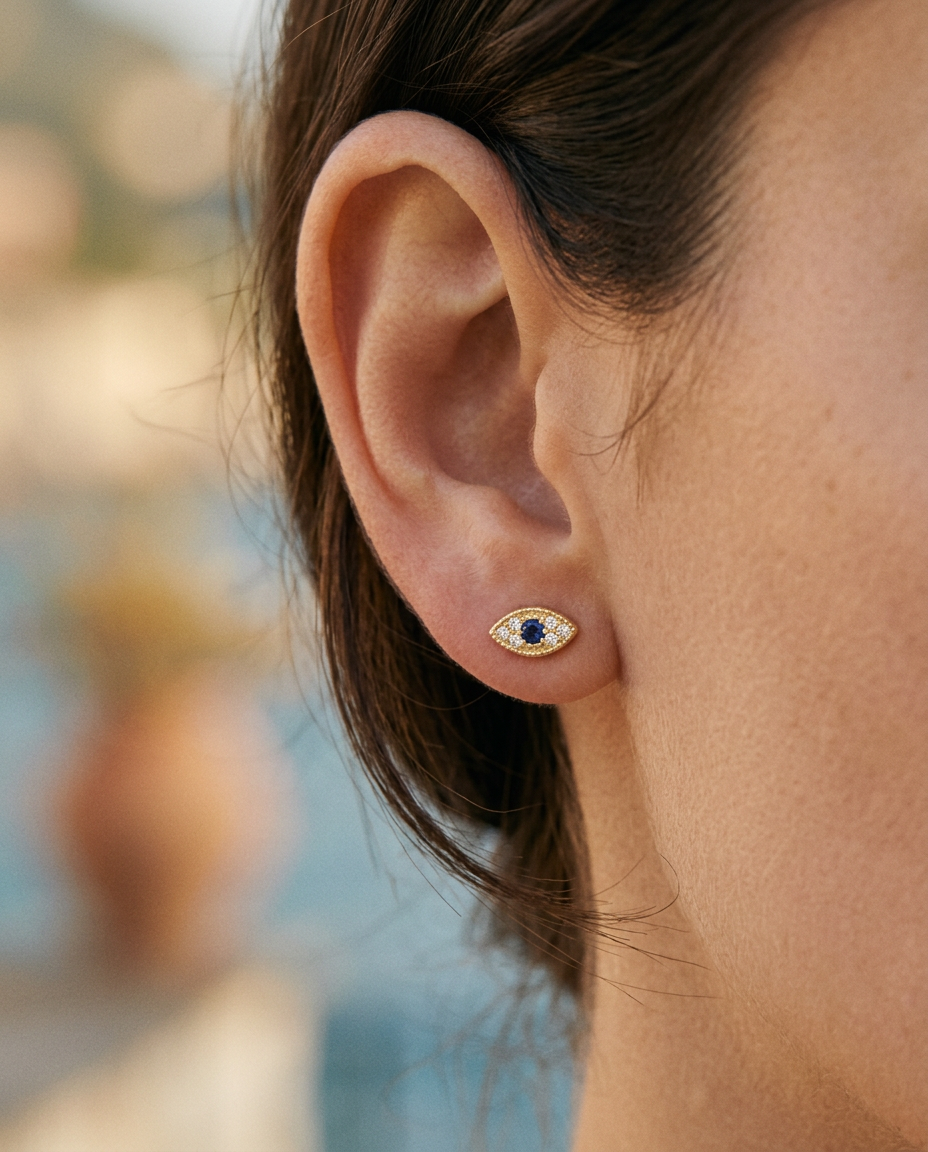 Evil Eye Stud Earrings