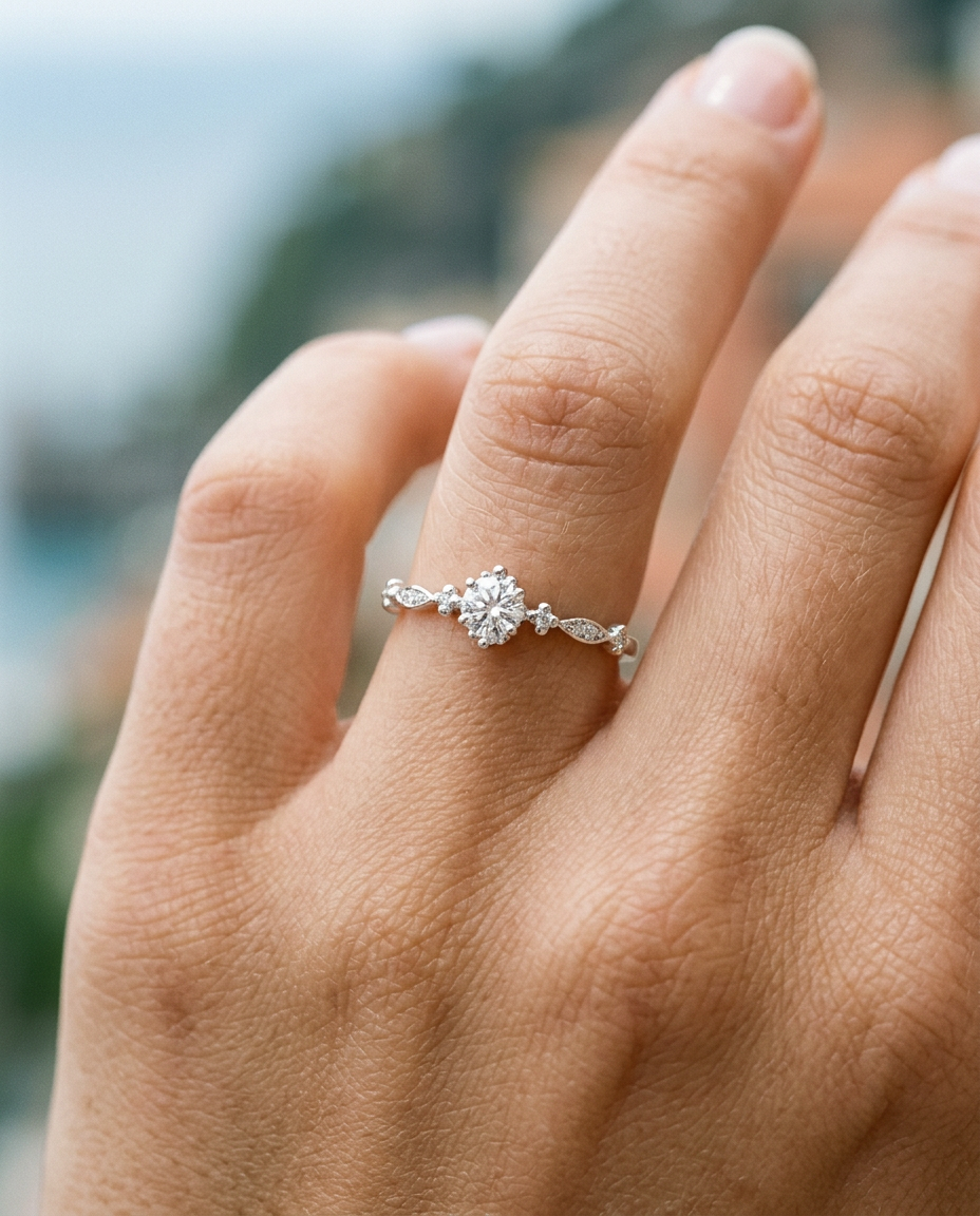 Zircon Solitaire Open Ring