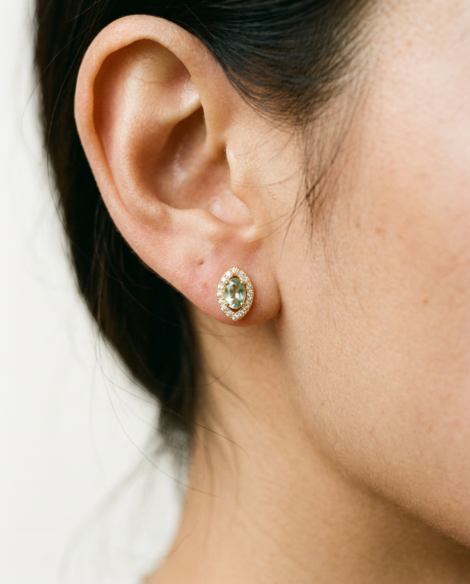 Apatite Rhombus Studs