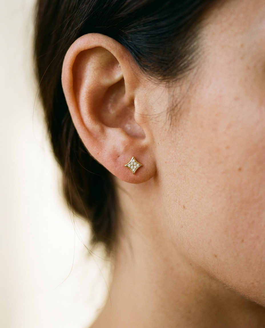 Geometric Pavé Studs