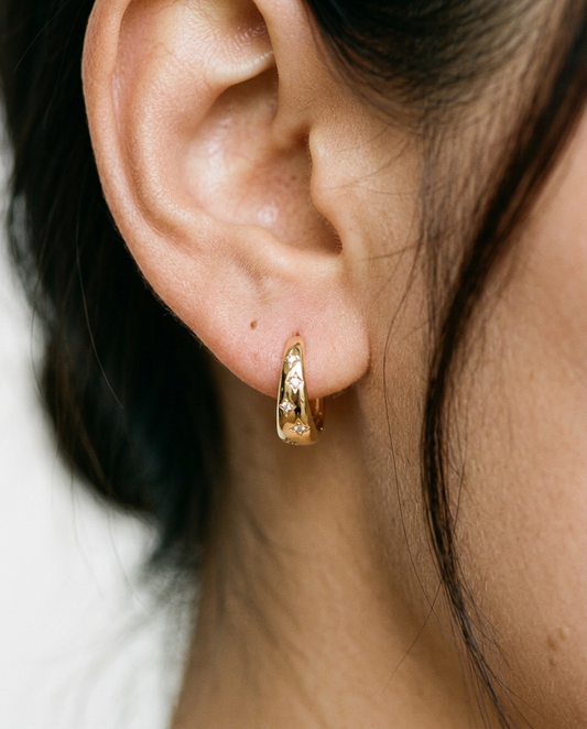 Star Hoop Earrings