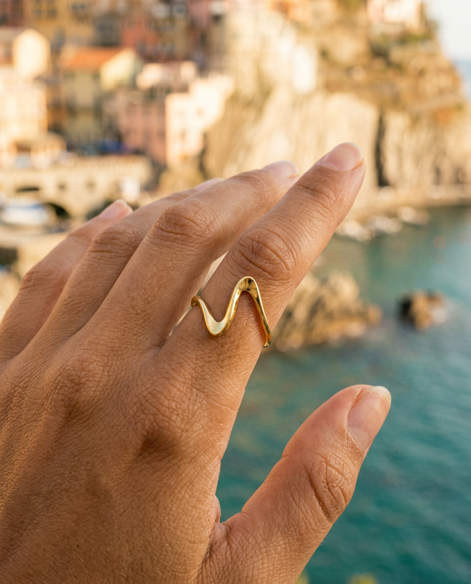 Wave Open Ring