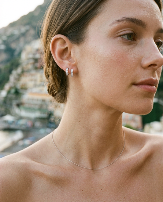 Baguette Hoop Earrings