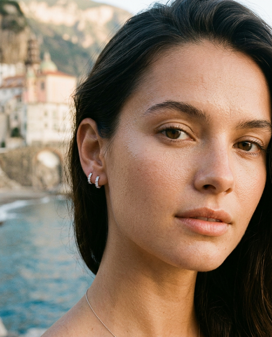 Baguette Hoop Earrings