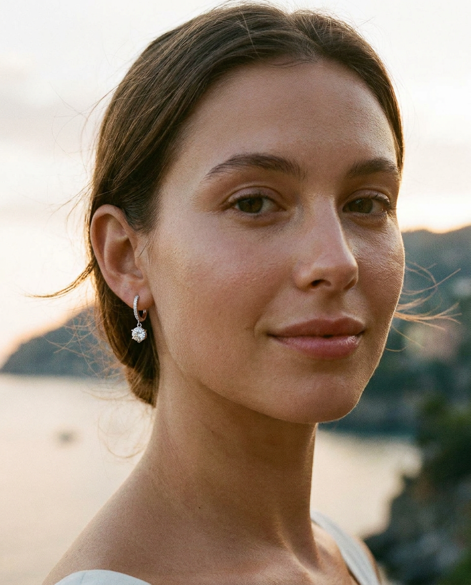 Solitario Drop Earrings