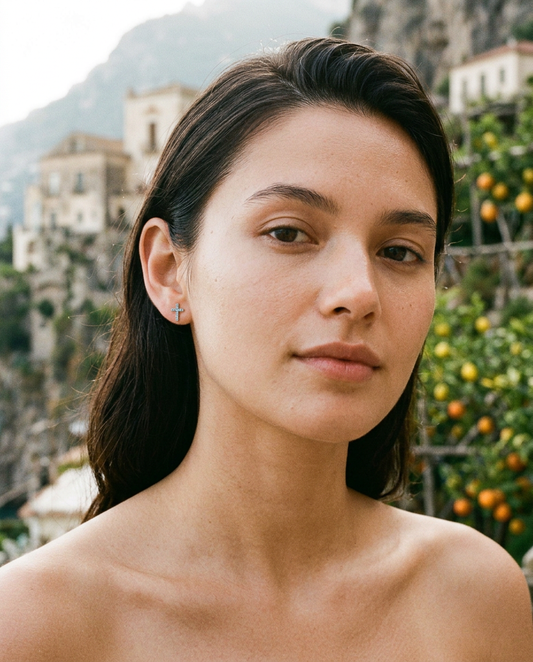 Acqua Cross Studs