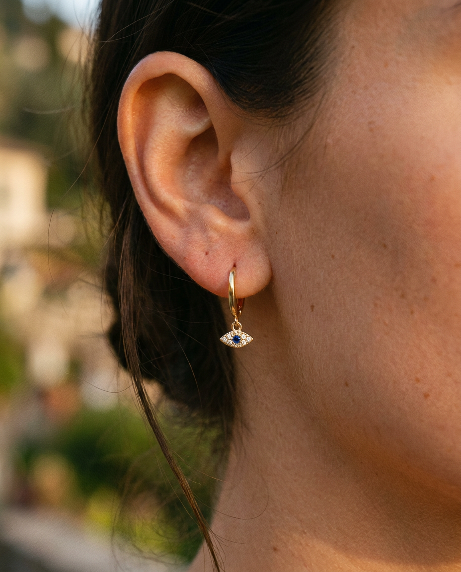 Evil Eye Drop Earrings