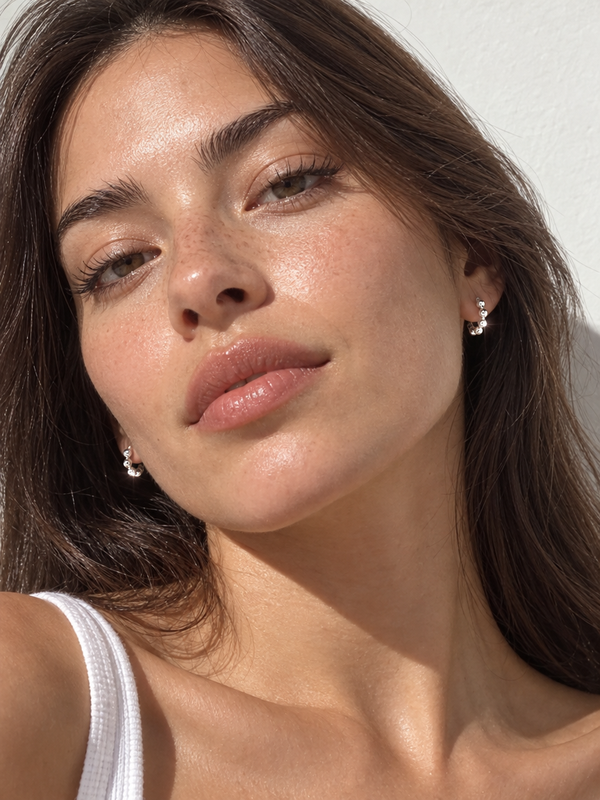 Bubble Huggie Hoops