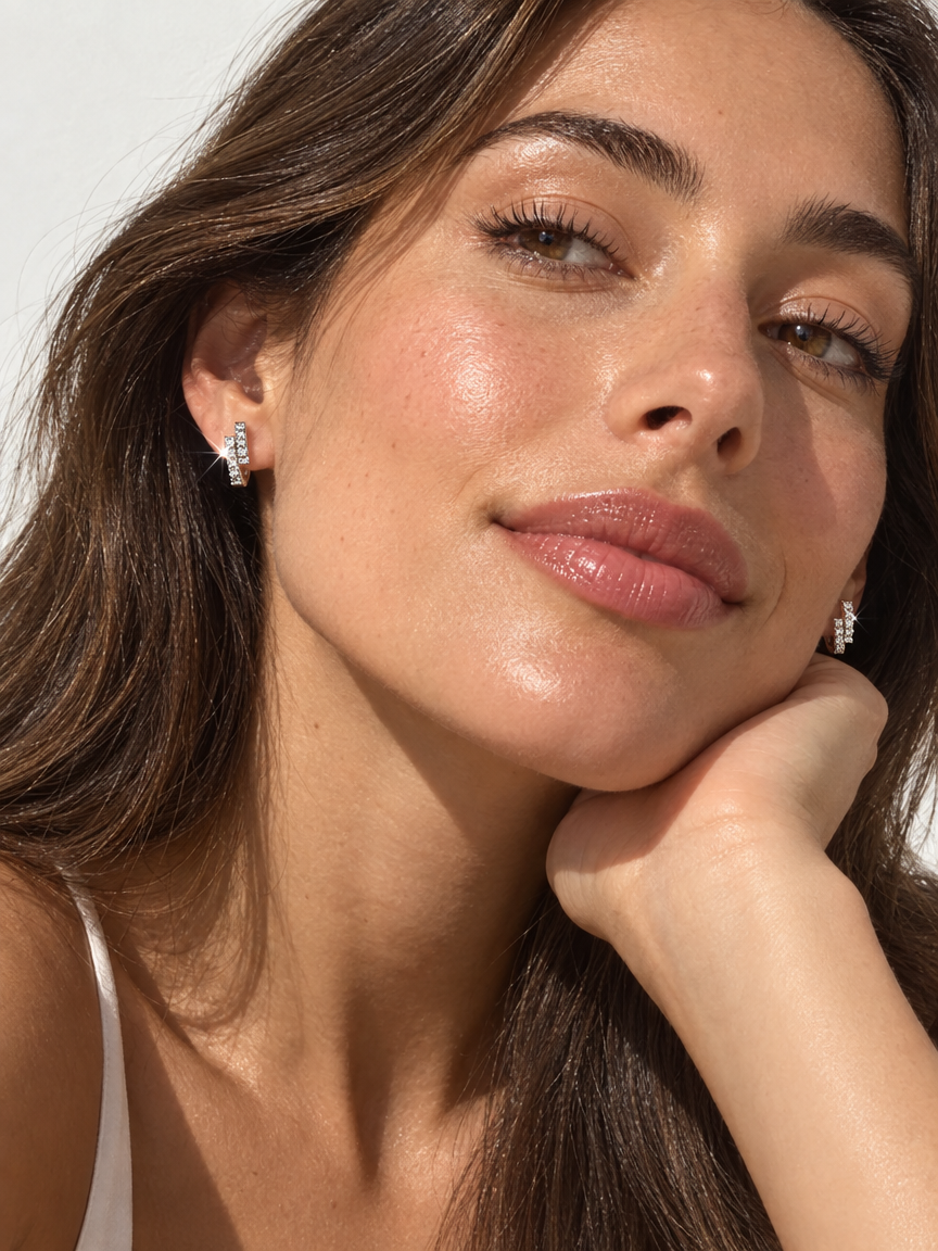 Parallel Pavé Hoops