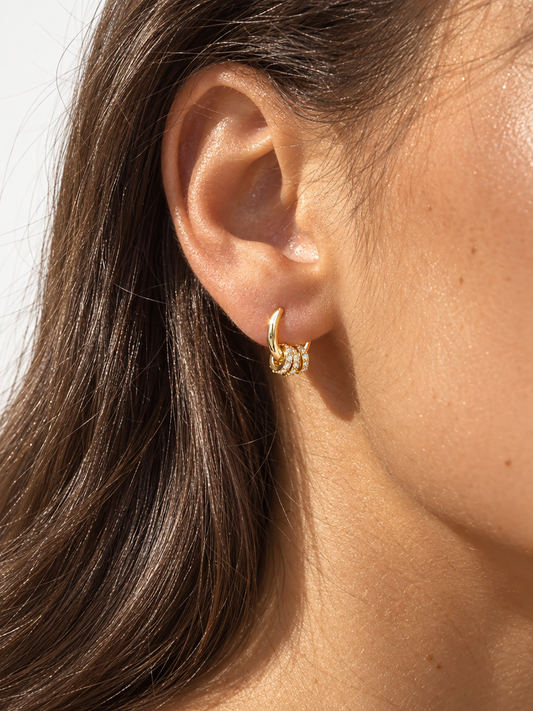 Wrapped Pavé Hoops