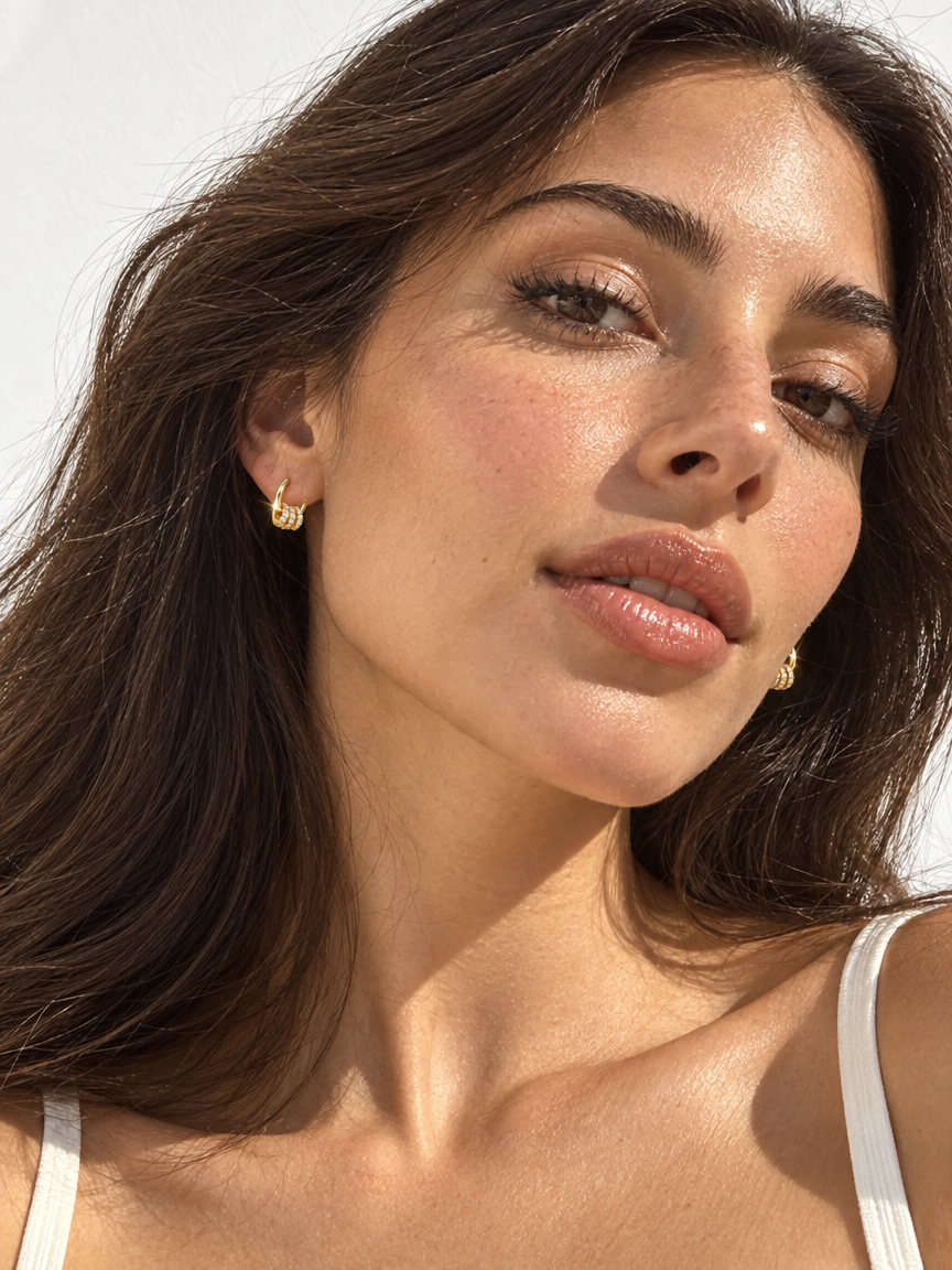 Wrapped Pavé Hoops