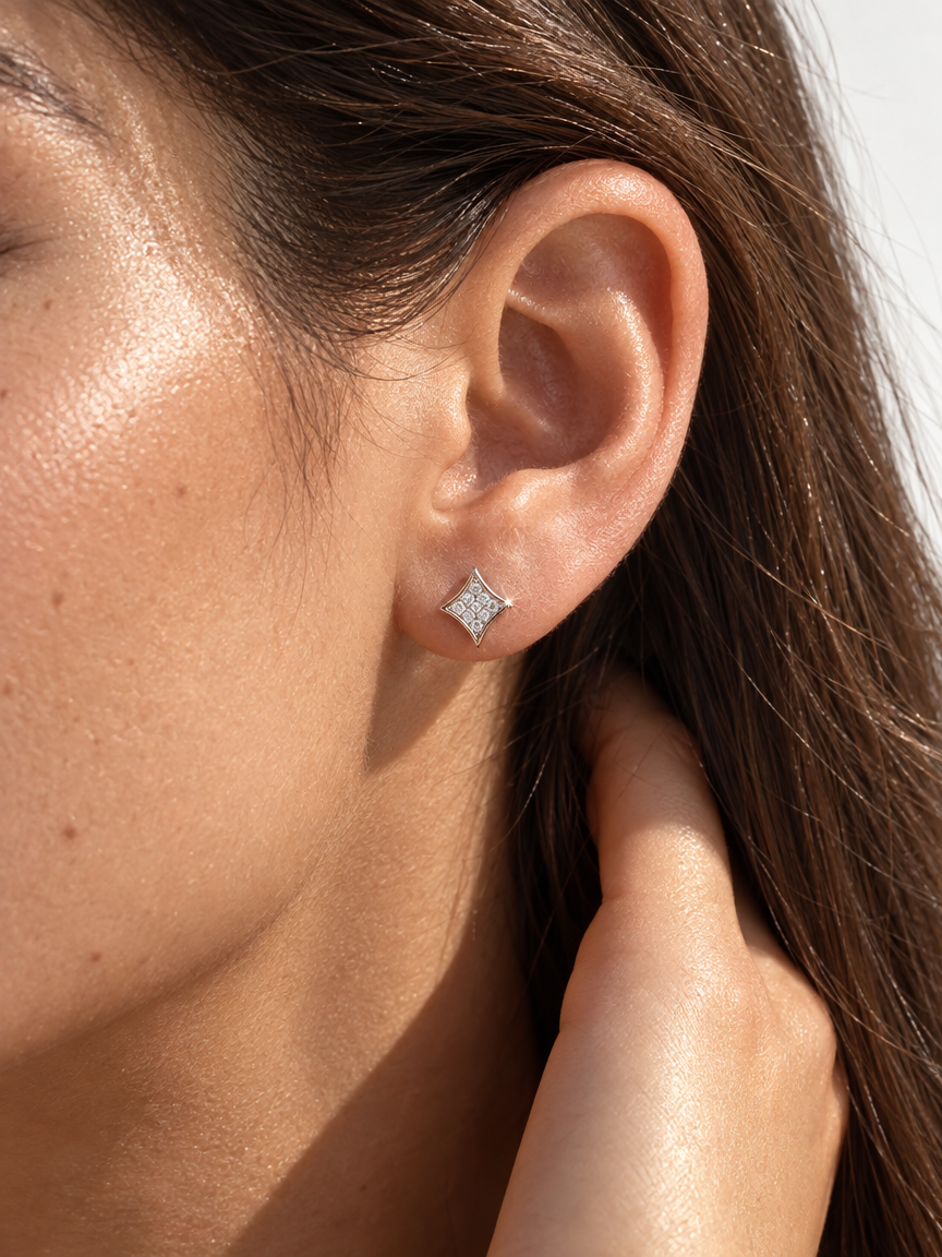 Geometric Pavé Studs