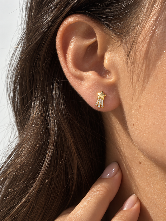 Shooting Star Stud Earrings