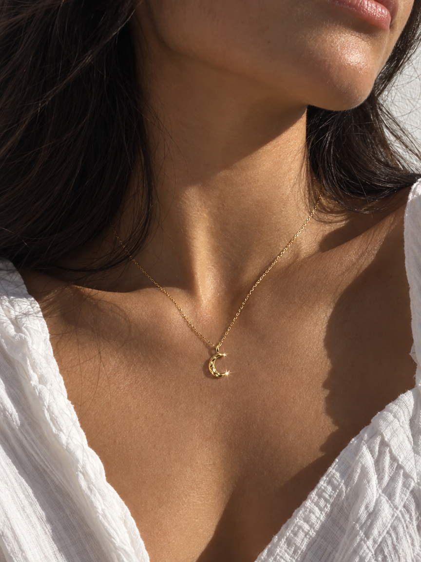 Half Moon Pendant Necklace