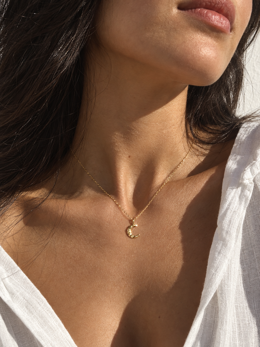 Half Moon Pendant Necklace