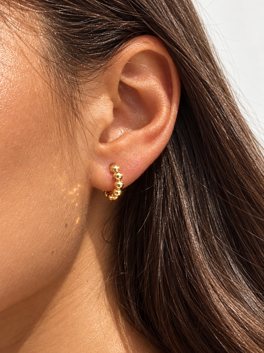 Bubble Huggie Hoops