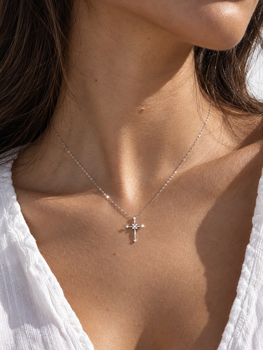 Blossom Cross Necklace