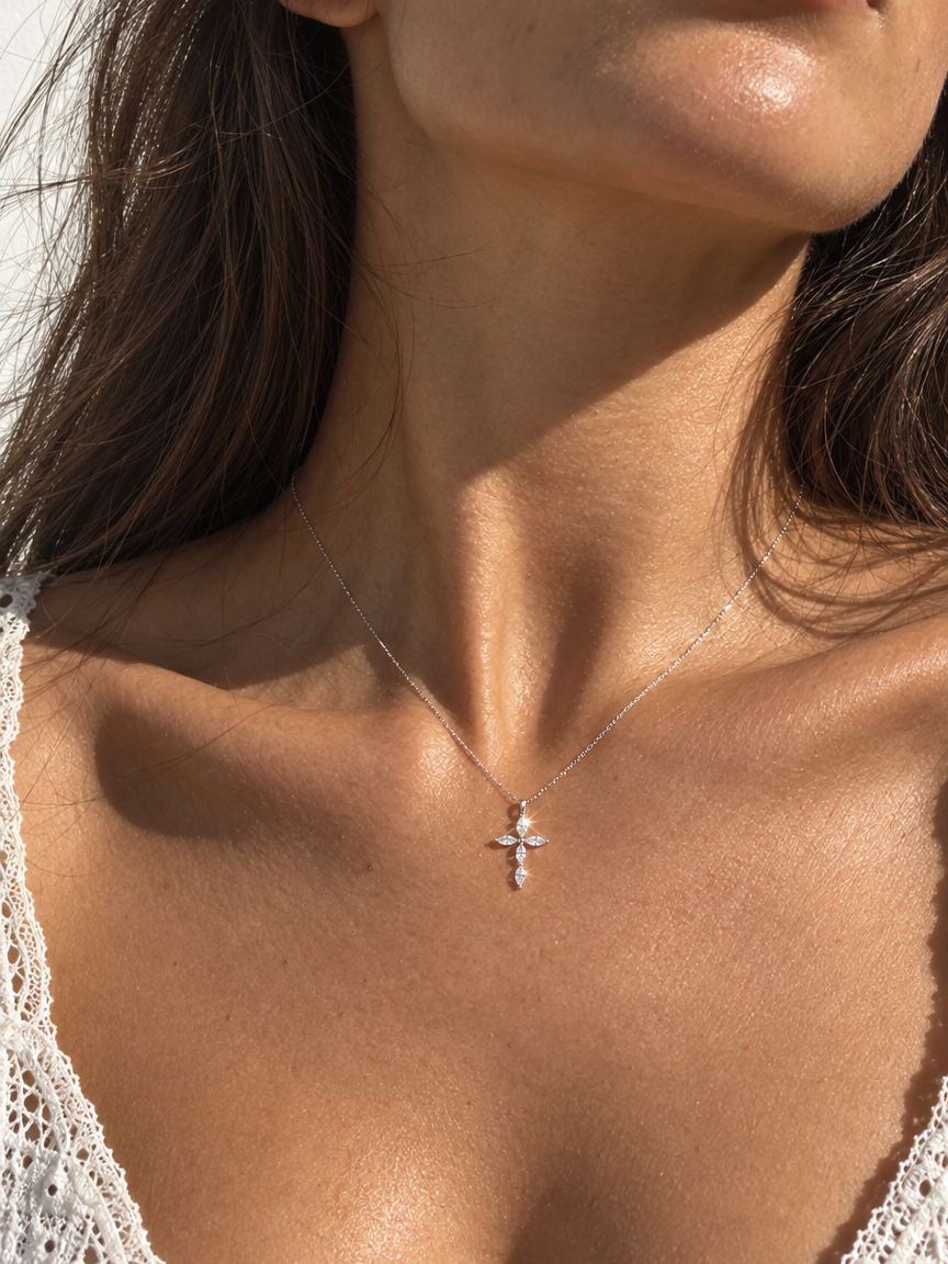 Petal Cross Necklace