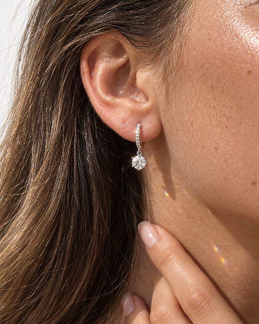 Solitario Drop Earrings