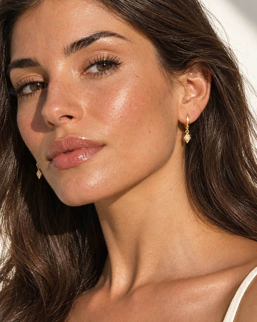 Rhombus Drop Earrings