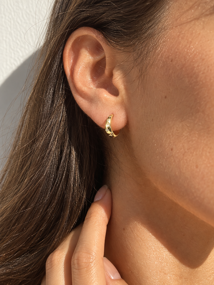 Star Hoop Earrings