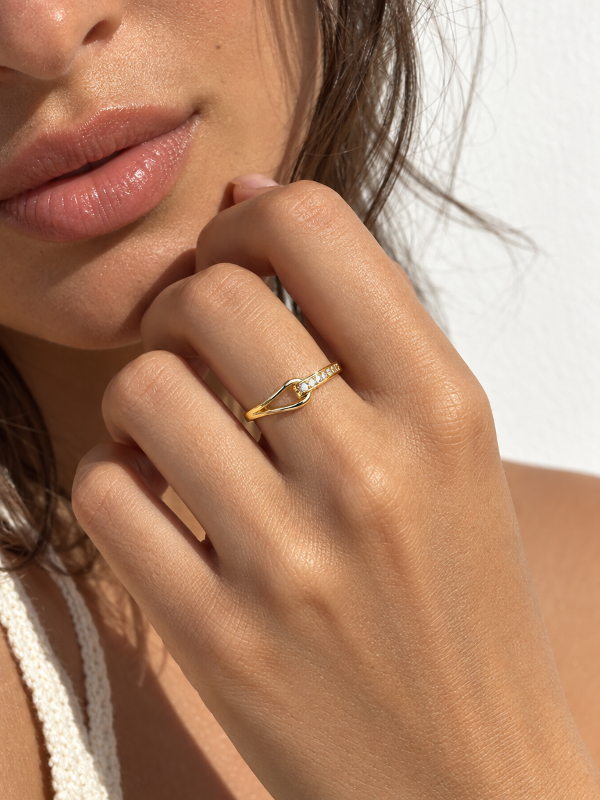 Geometric Pavé Ring
