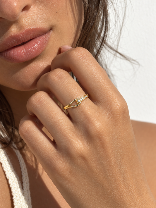 Geometric Pavé Ring