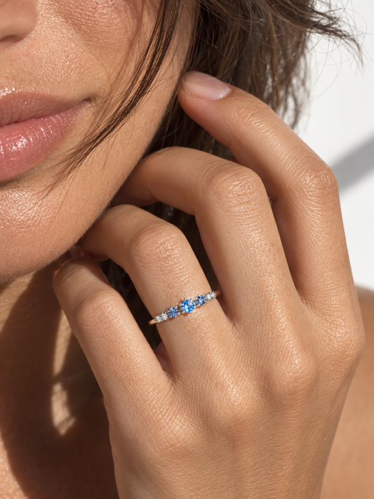 Blue Zircon Ring