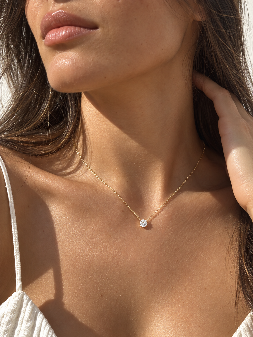 Solitaire Pendant Necklace