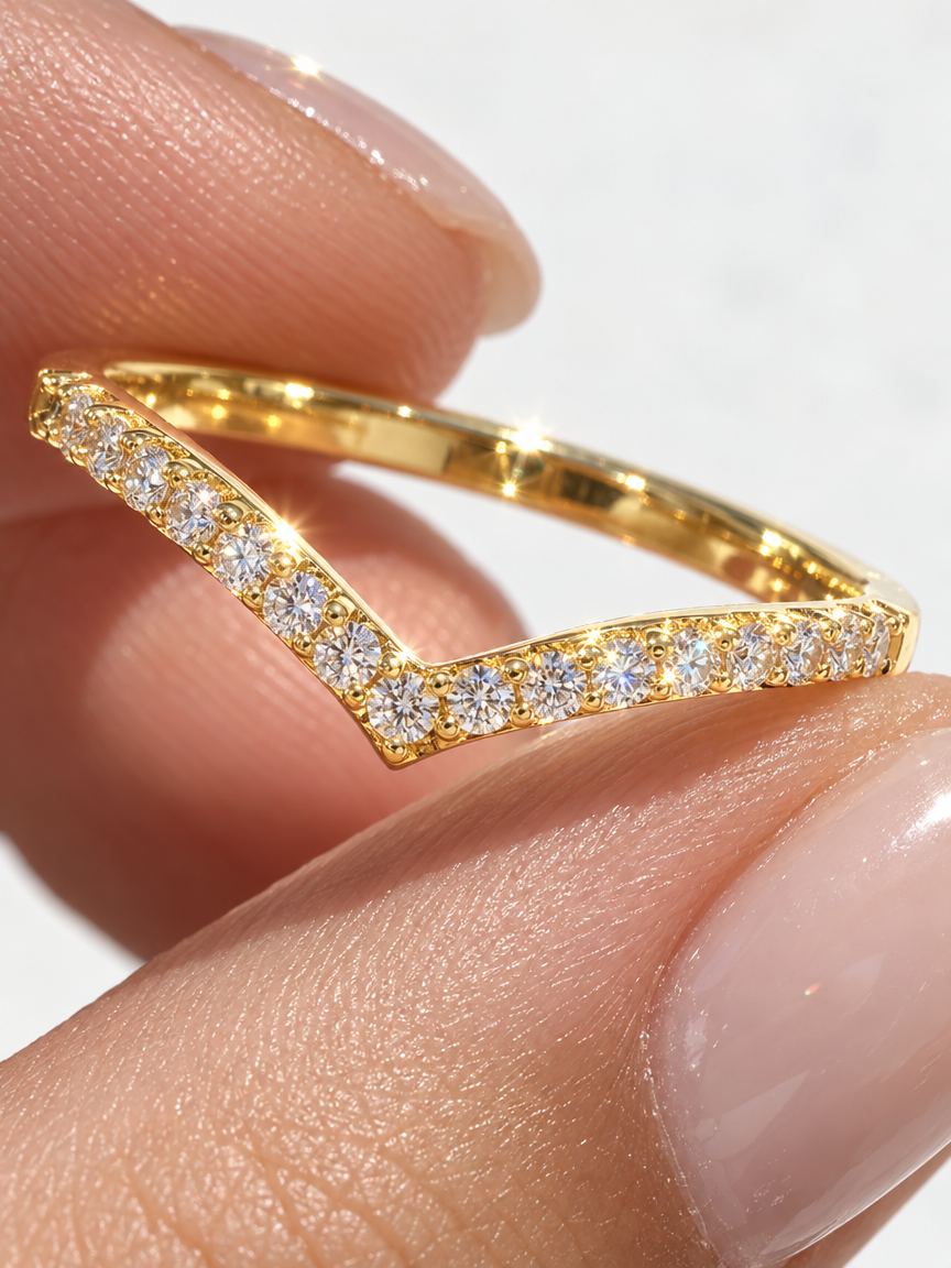 Wishbone Pavé Ring