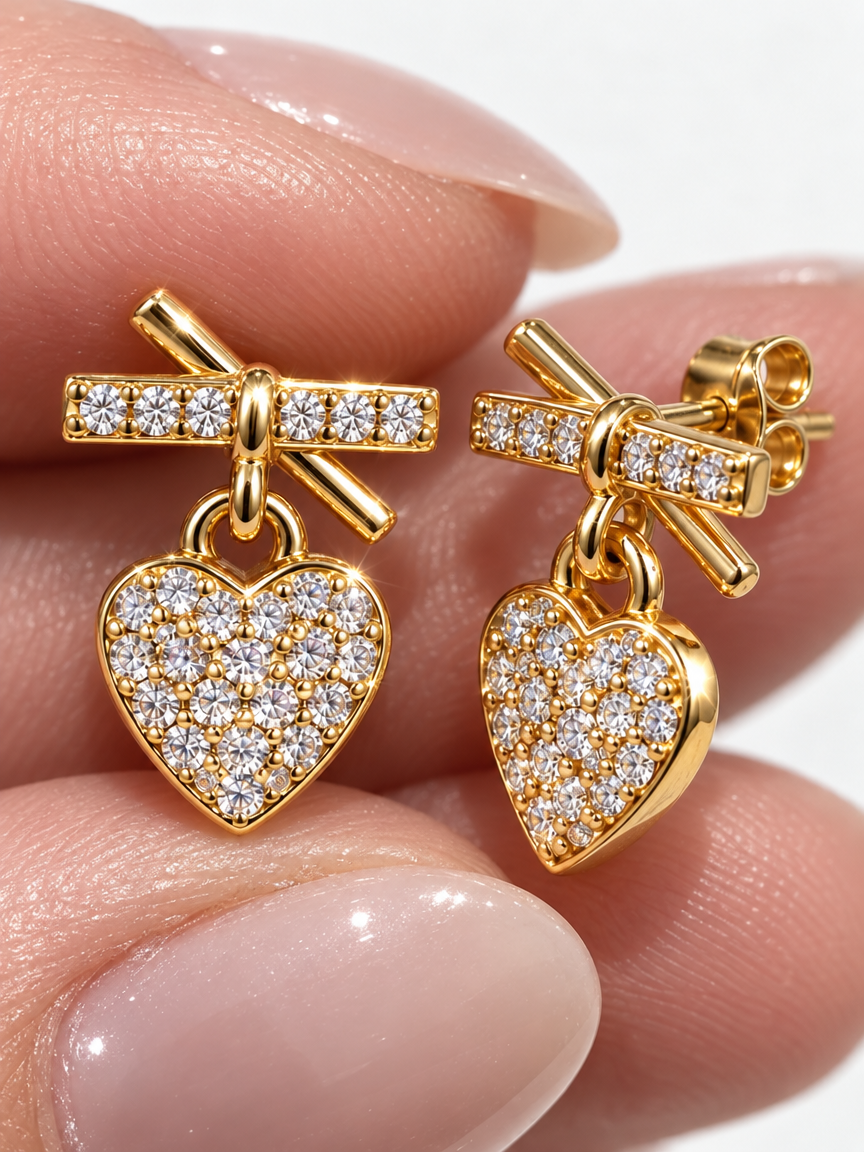 Sweetheart Drop Studs