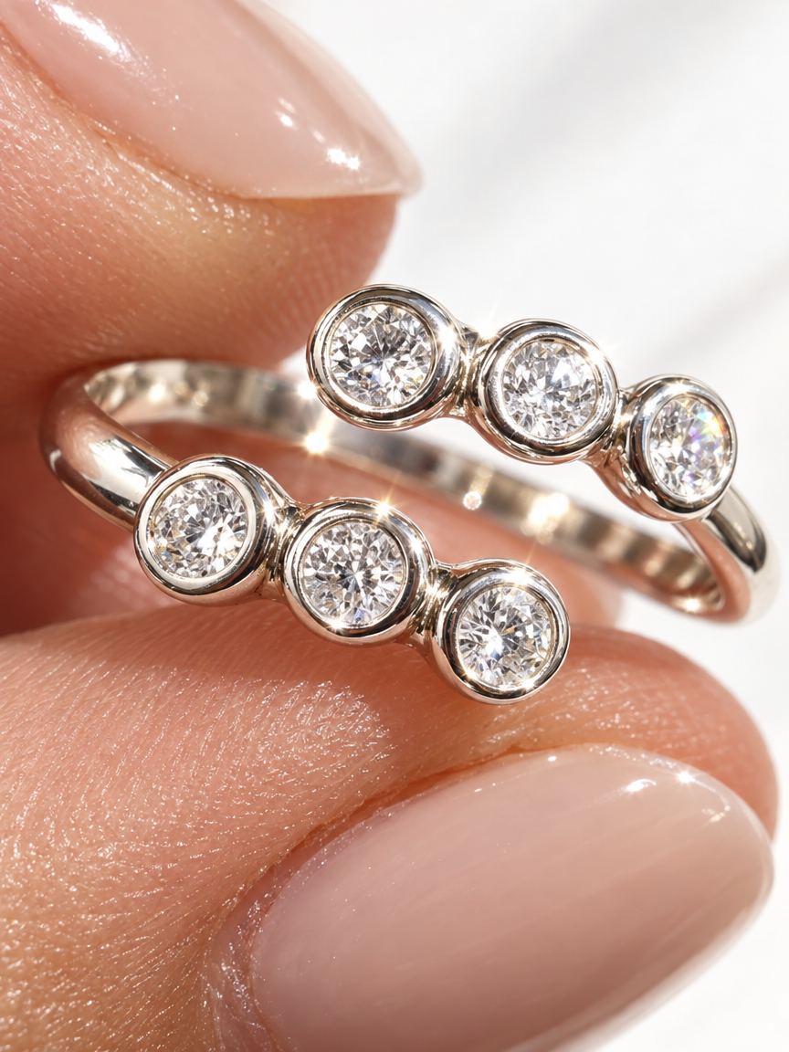Bubble Bezel Ring