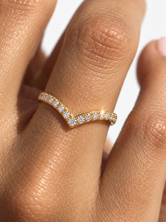 Wishbone Pavé Ring