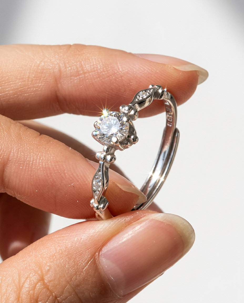 Zircon Solitaire Open Ring
