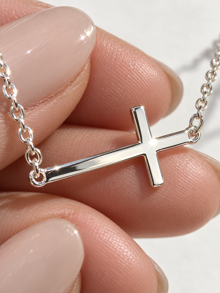 Horizontal Cross Necklace