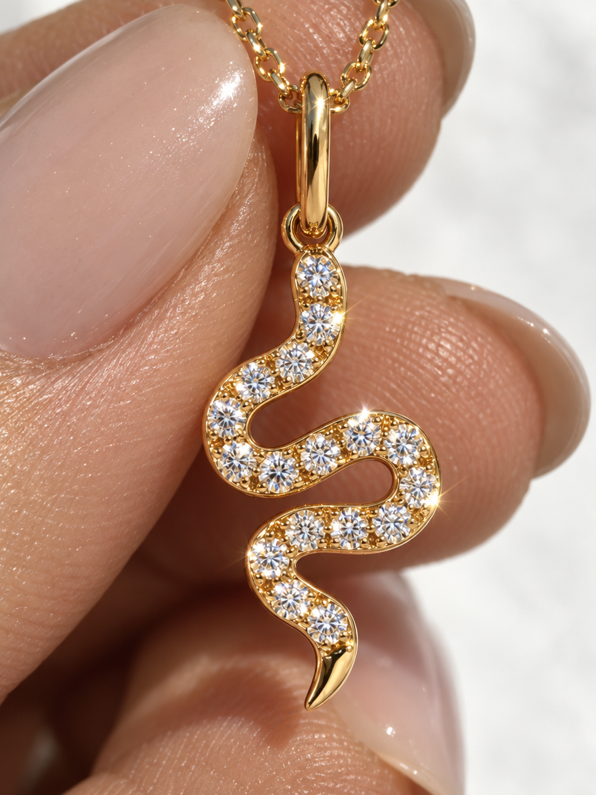 Serpentine Pendant Necklace